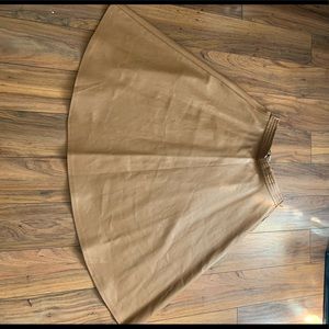 Midi Faux Leather Skirt • Camel